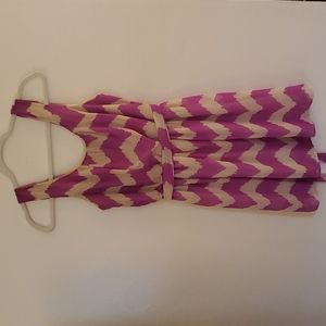 Pink and white dress